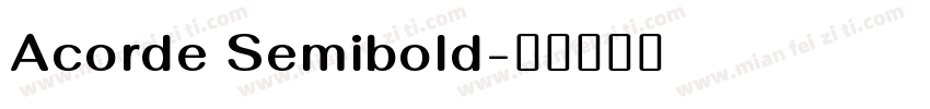 Acorde Semibold字体转换